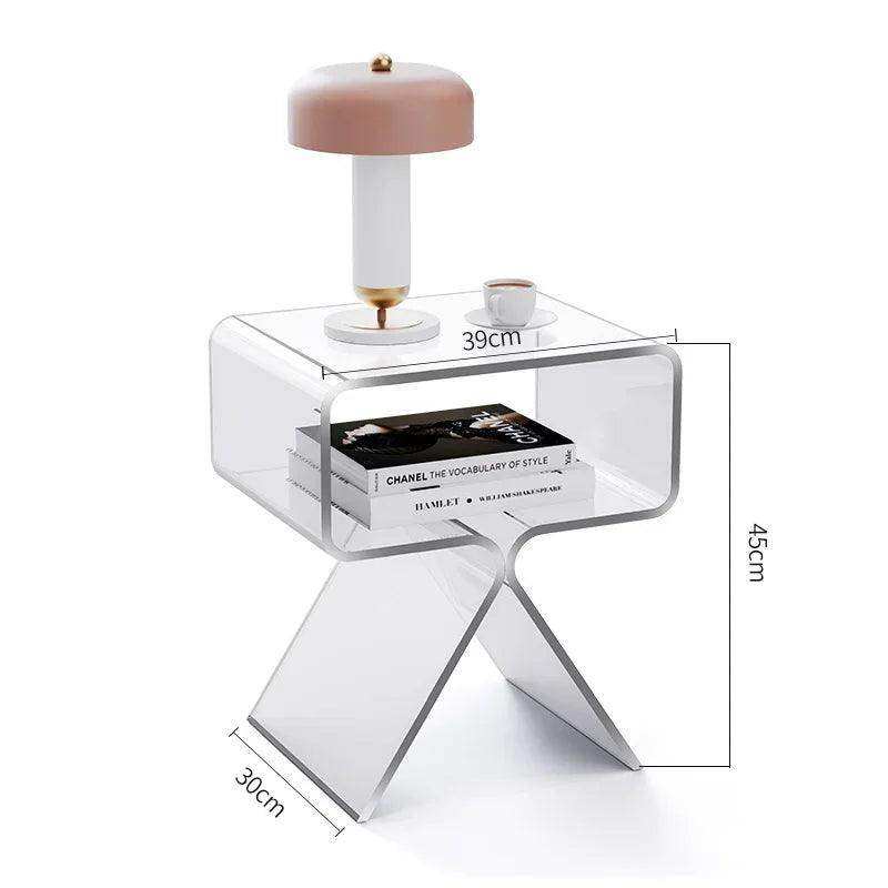 Clear Crystal Acrylic Side Table