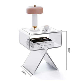 Clear Crystal Acrylic Side Table