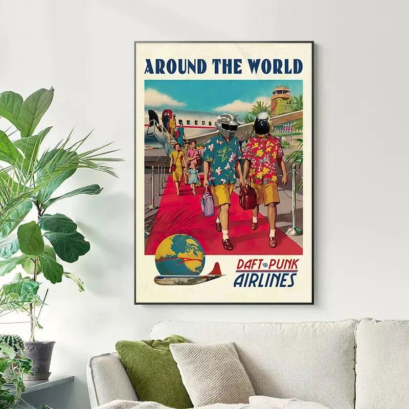 Daft Punk Around The World Canvas Poster - Sickhaus