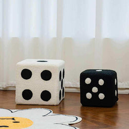 Black acrylic Dice Footstool