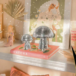 Disco Mushroom decor with cap and stem parts