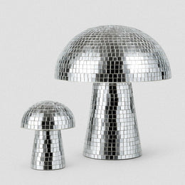 Mirrored Disco Mushroom decor in three sizes