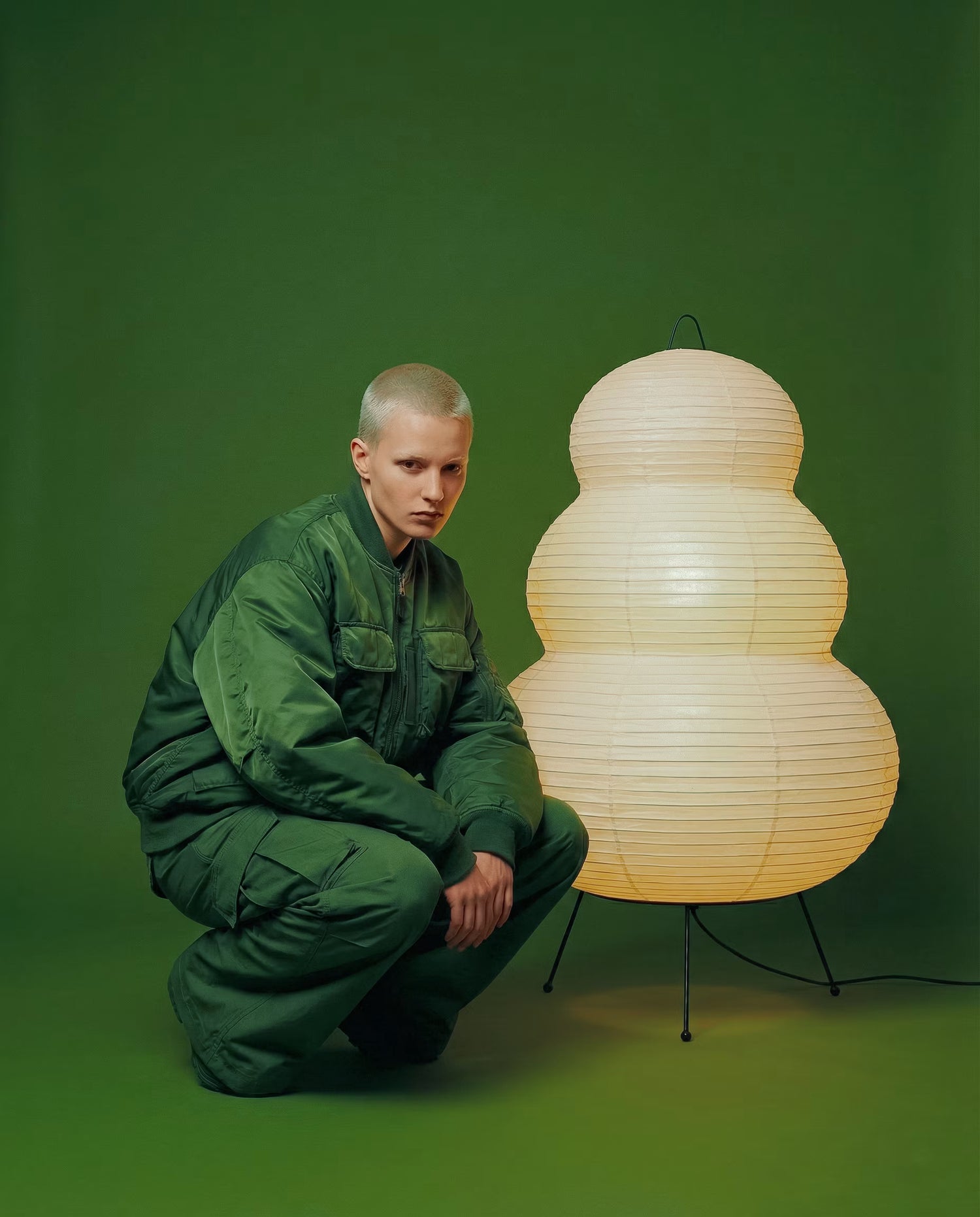 Akari-inspired paper lamp for soft ambient lighting