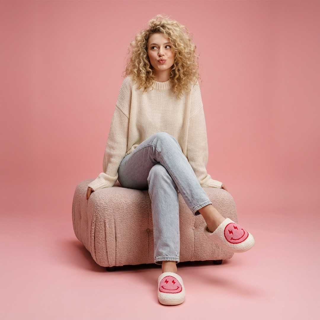 Pink and blue Euphoria Slippers