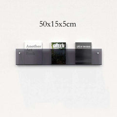 Floating Acrylic Magazine Holder in Clear – 30 × 15cm