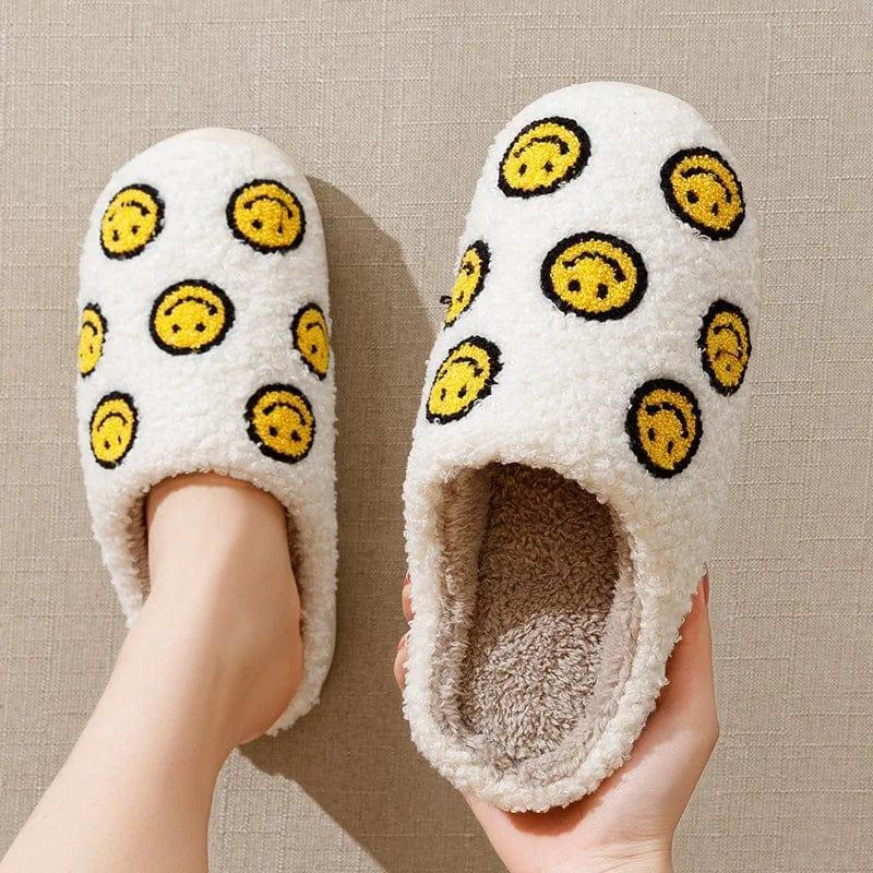 Fuzzy Smile Slippers - Sickhaus