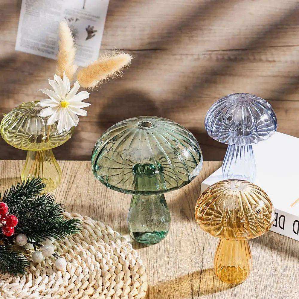 Small Blue Jelly Mushroom Vase