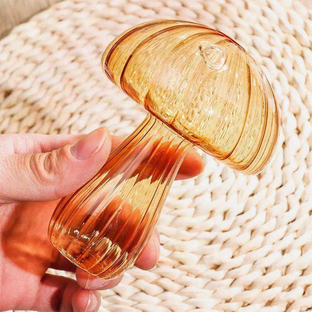 Small Light Green Jelly Mushroom Vase