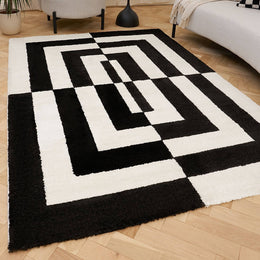 Mono Maze Rug — front product view