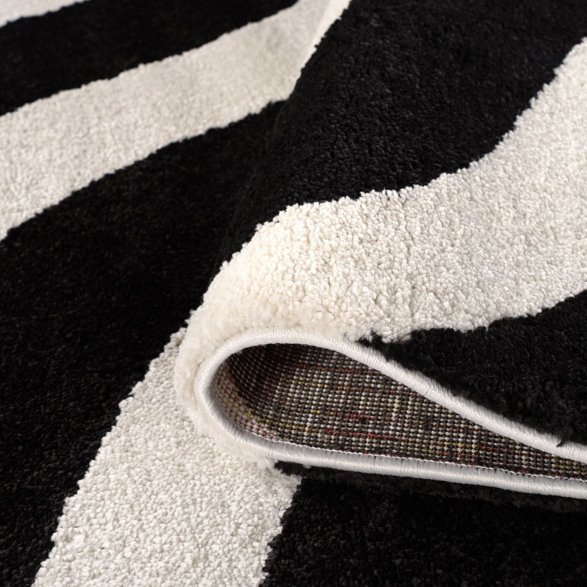 Mono Ripple Rug — folded construction detail