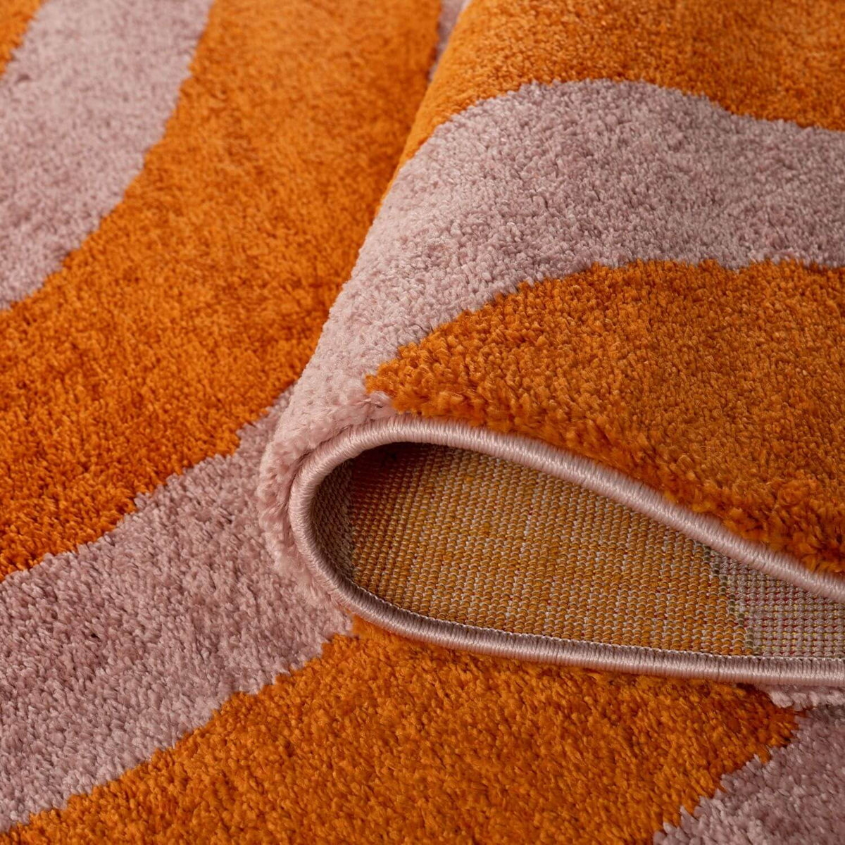 Sunset Ripple Rug — folded construction detail