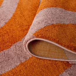 Sunset Ripple Rug — folded construction detail
