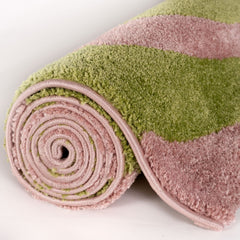 Garden Ripple Rug — rolled side view