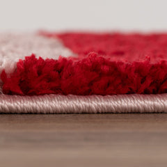 Cherry Stripe Rug — pile detail