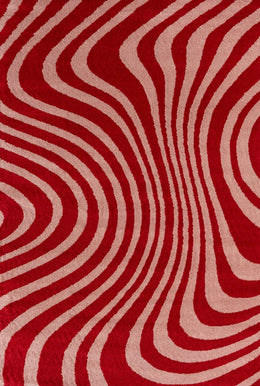 Cherry Stripe Rug — full product view