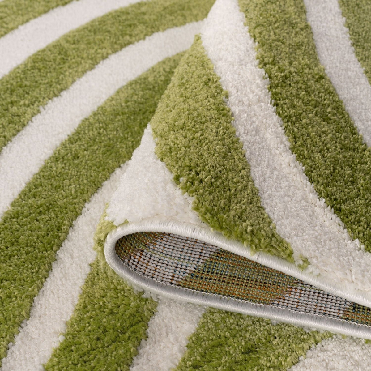 Garden Stripe Rug — folded construction detail