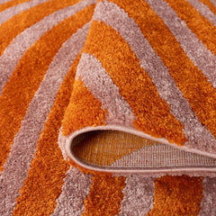 Sorbet Stripe Rug — folded construction detail