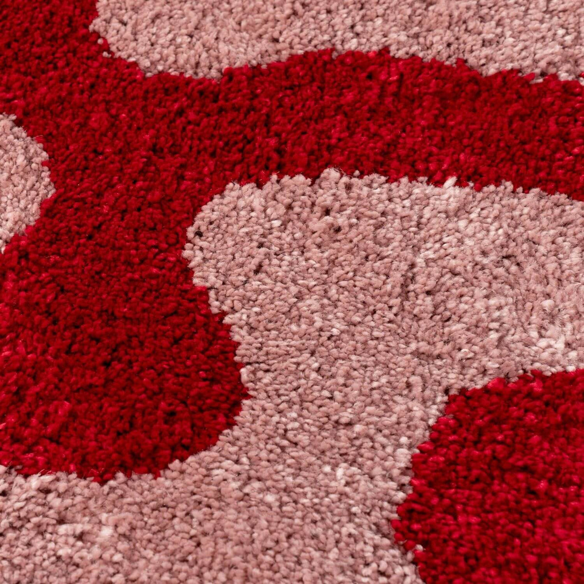 Cherry Scribble Rug — surface detail