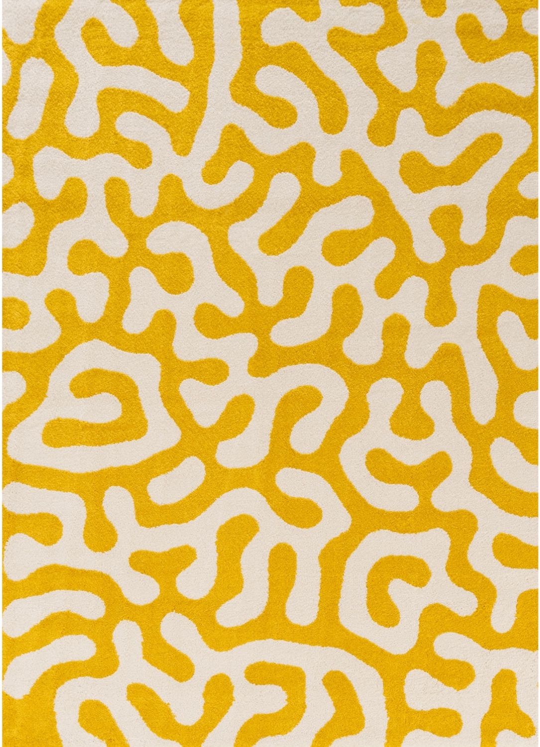 Lemon Scribble Rug — full product view