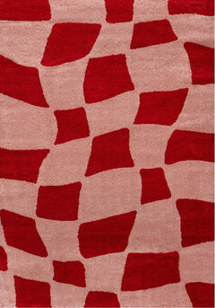 Cherry Check Rug