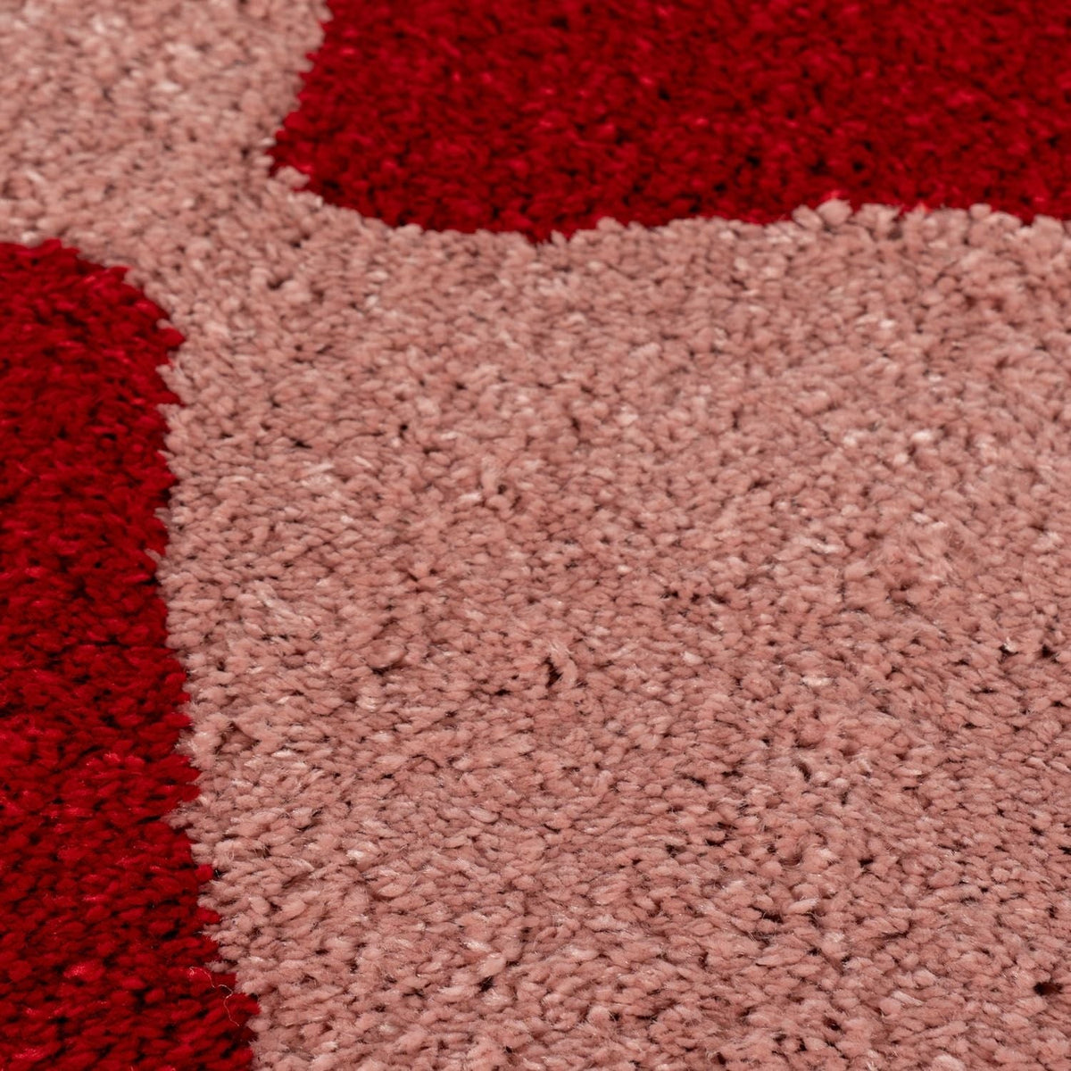 Cherry Check Rug — surface detail