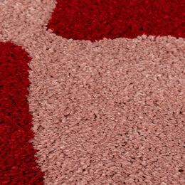 Cherry Check Rug — surface detail