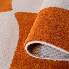 Sorrento Check Rug — folded construction detail