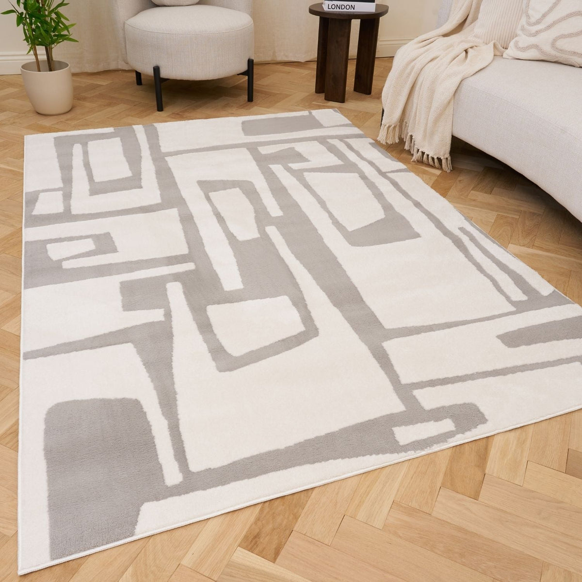 Silver Form Rug — front product view