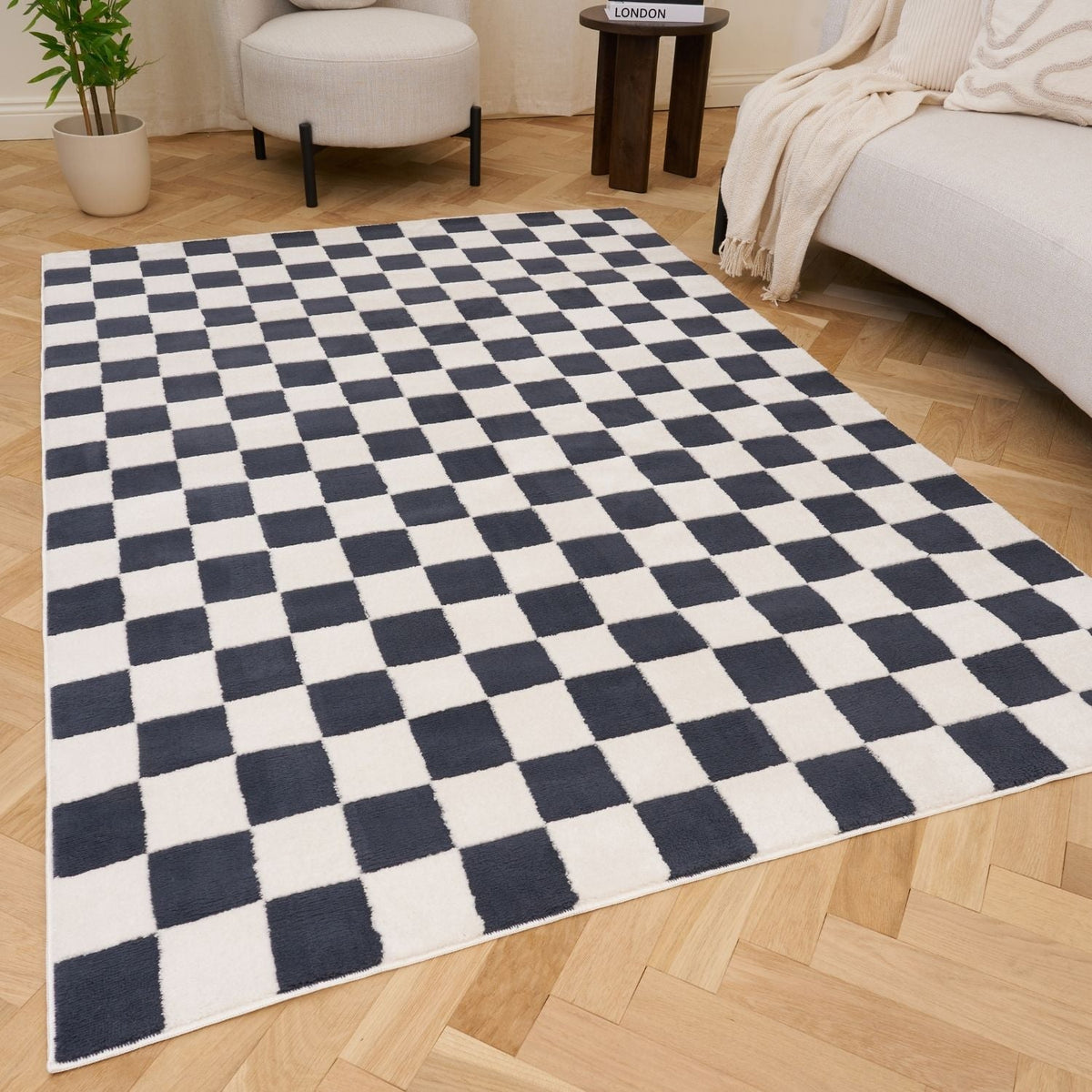 Cobalt Tile Rug — front product view