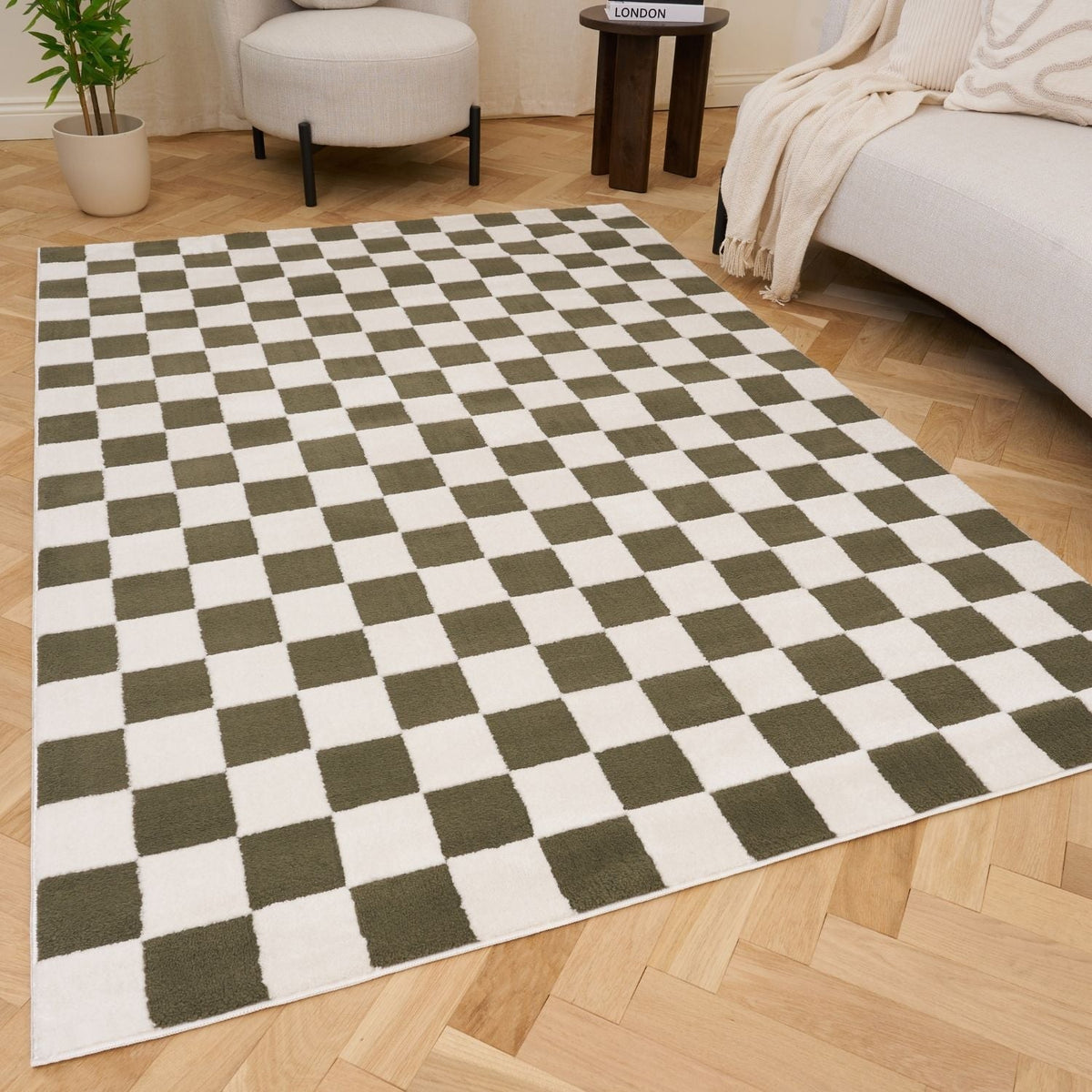 Moss Tile Rug — front product view