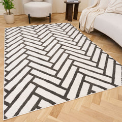 Slate Chevron Rug — front product view