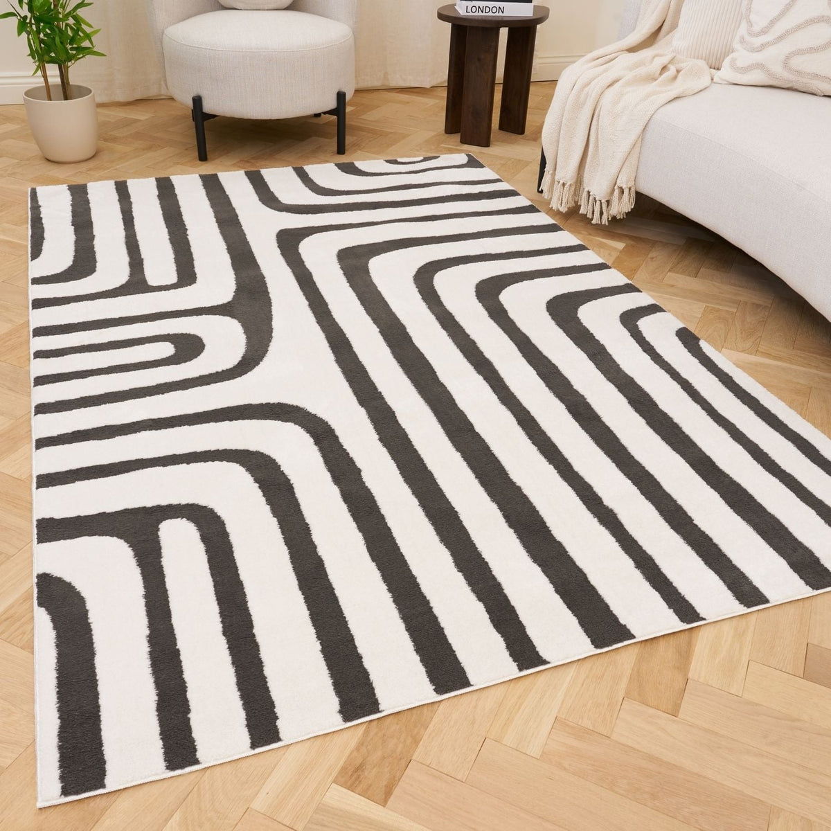 Slate Frame Rug — front product view