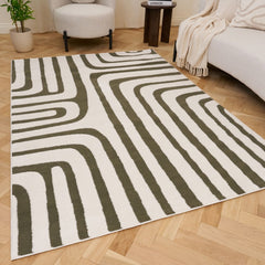 Olive Frame Rug — front product view