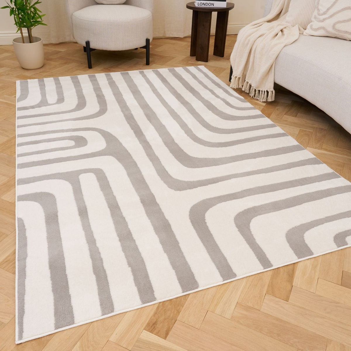 Silver Frame Rug — front product view