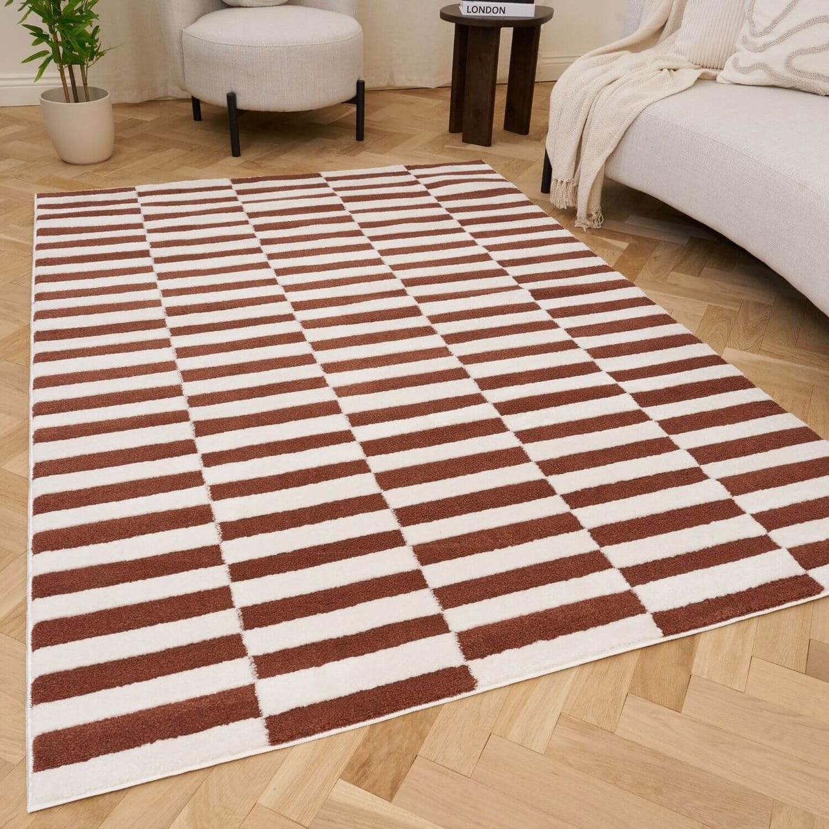 Clay Stripe Rug — front product view