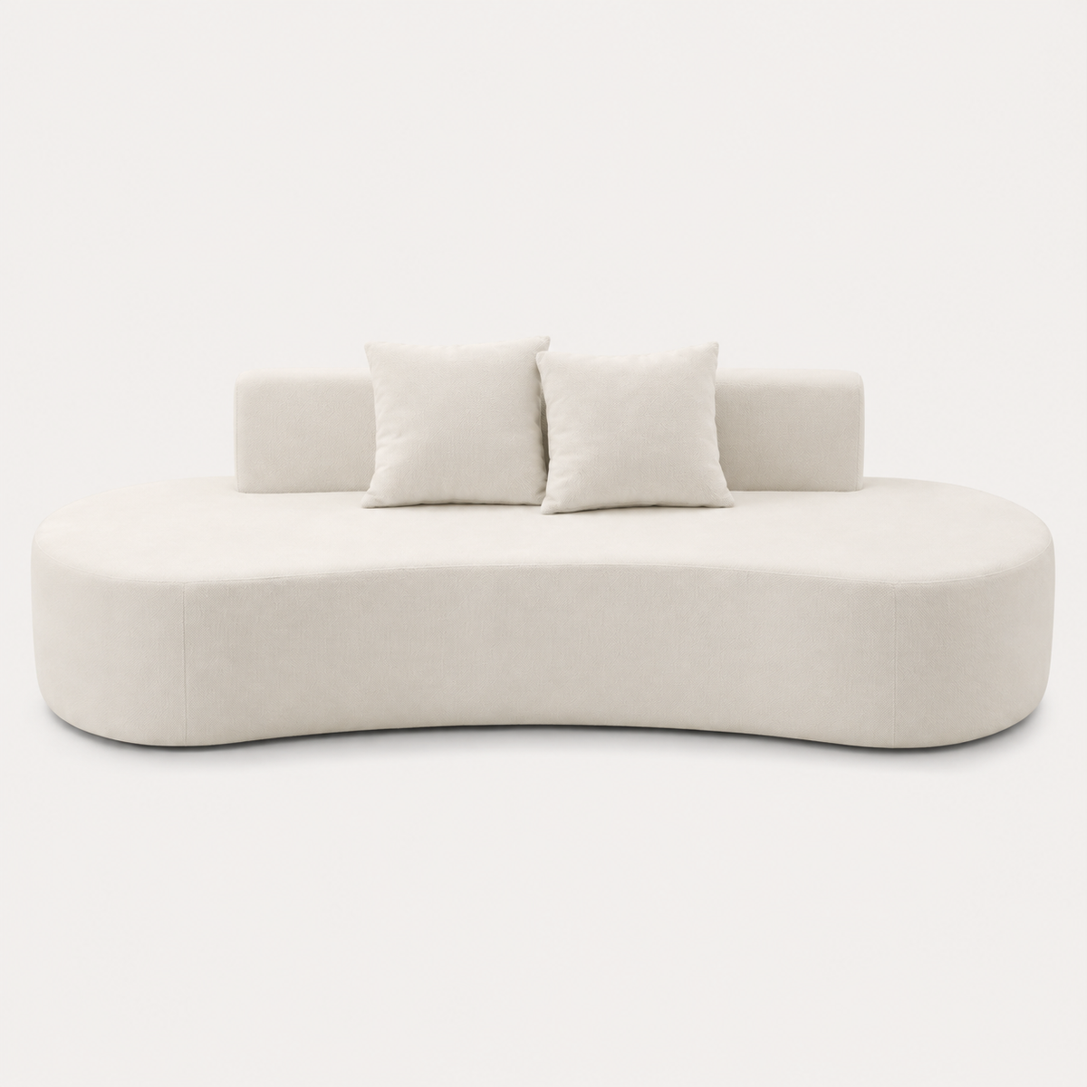 Front view of The Mallow Chaise Sofa in Beige