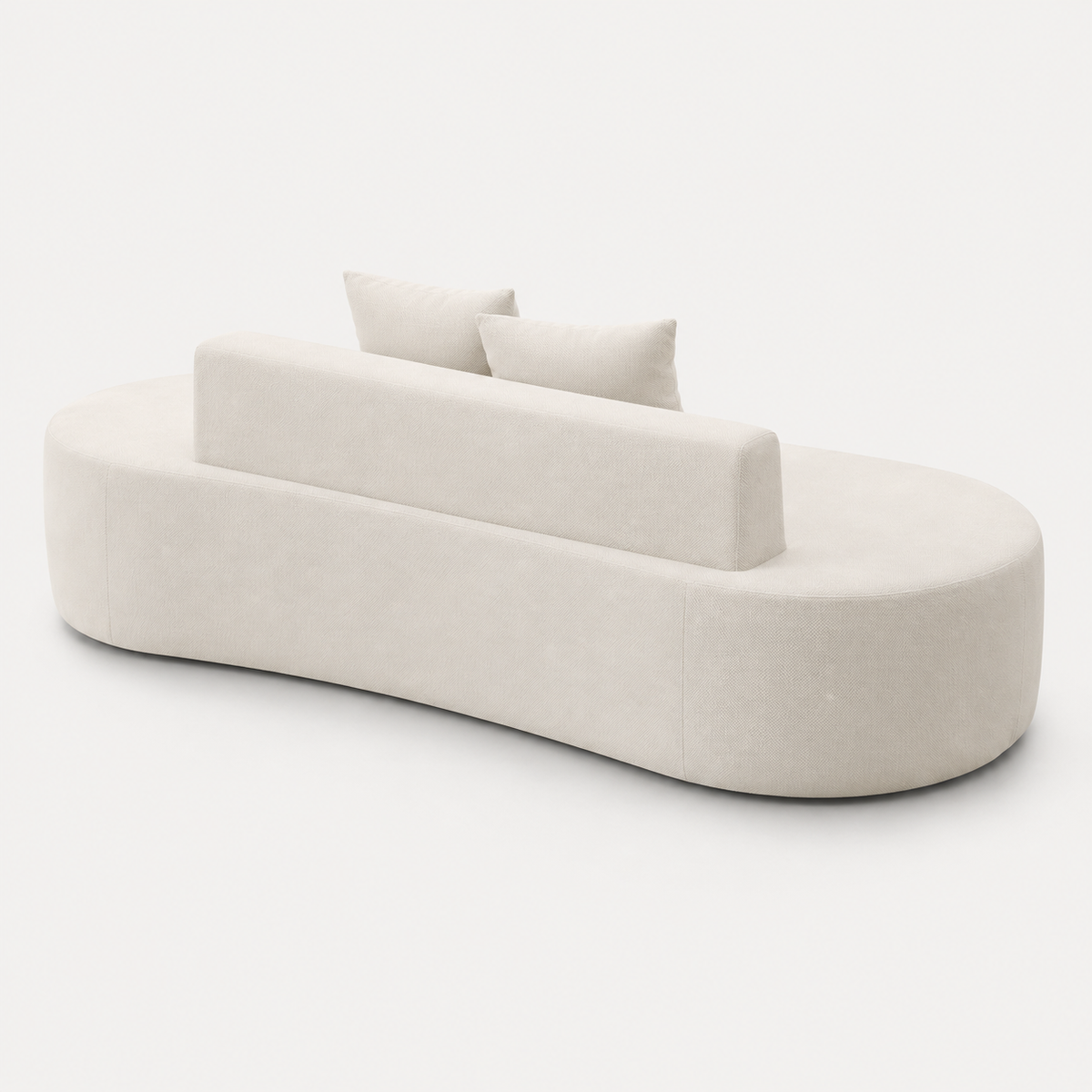 Side view of The Mallow Chaise Sofa in Beige