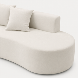 Full foam construction of The Mallow Chaise Sofa in Beige