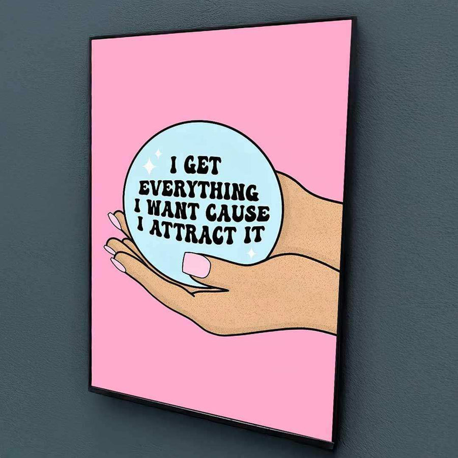 Manifestation Babe crystal ball canvas print
