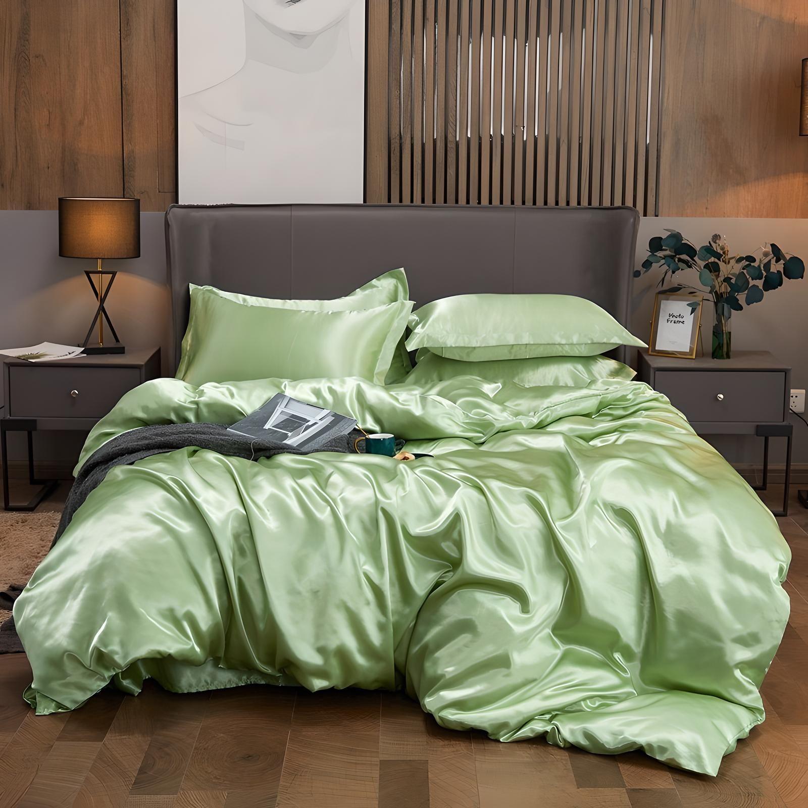 Mint Dream Silk Bedding Set - Sickhaus