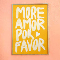 More Amor Por Favor Print (3 Colours) - Sickhaus - Quirky Home Accessories UK