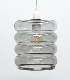 Cassia Smoke Glass Easy-Fit Pendant – product view 2
