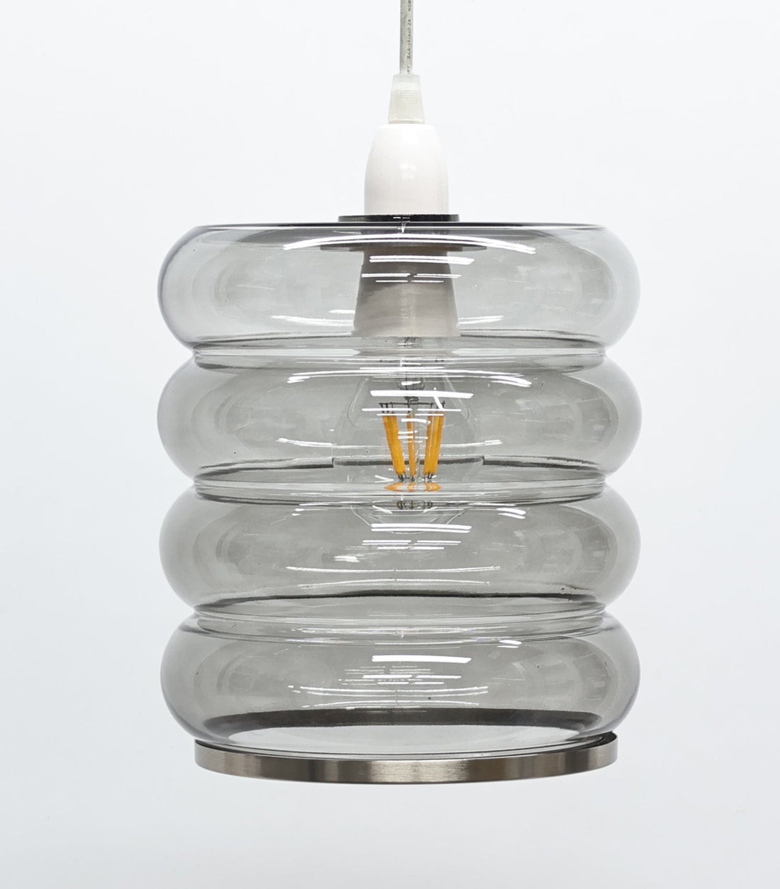 Cassia Smoke Glass Easy-Fit Pendant – product view 3