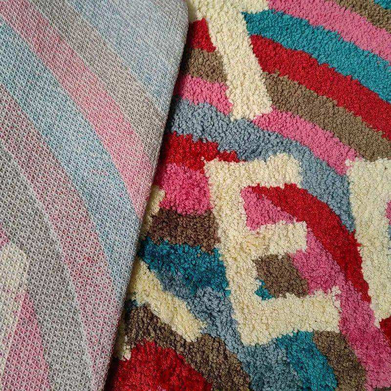 Rainbow Get Naked bath mat lifestyle view