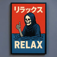 Relax Grim Reaper Print