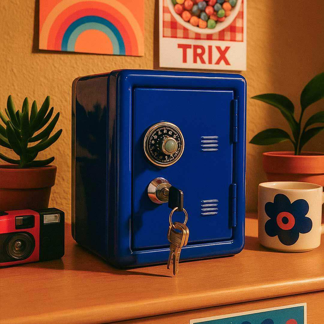 Red powder-coated steel Storage Locker with combination dial