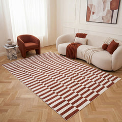 Clay Stripe Rug — room-scale view