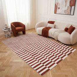 Clay Stripe Rug — room-scale view