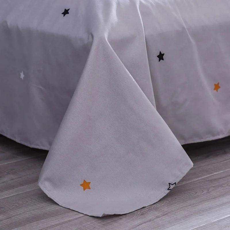 Yellow and grey Sun and Stars bedding set product view