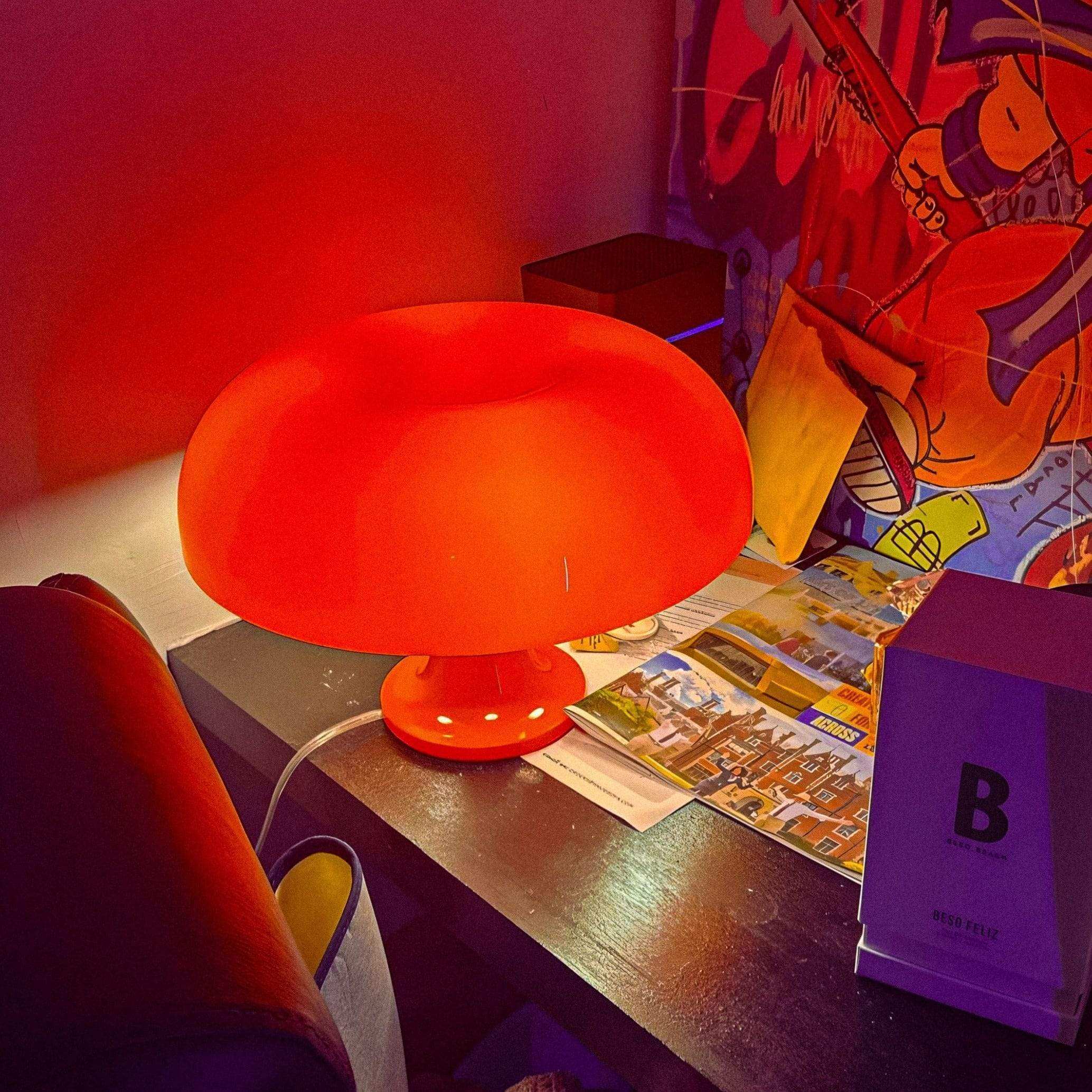Retro acrylic mushroom lamp with sensor switch